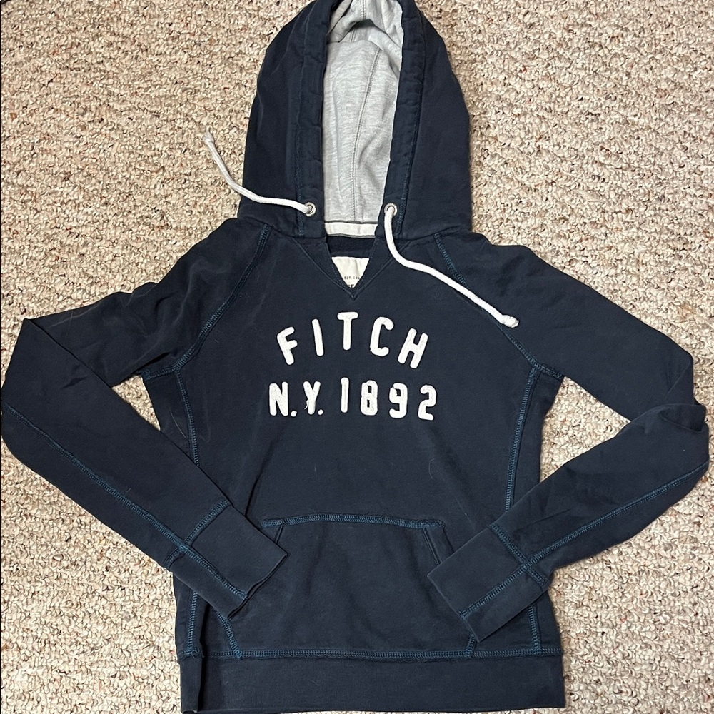Fitch Navy Hoodie with White Lettering
